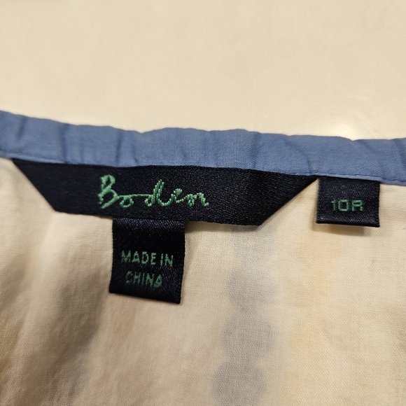 Boden brown and yellow bubble stripe A lined fit and flare skirt, 10 R - Picture 3 of 10